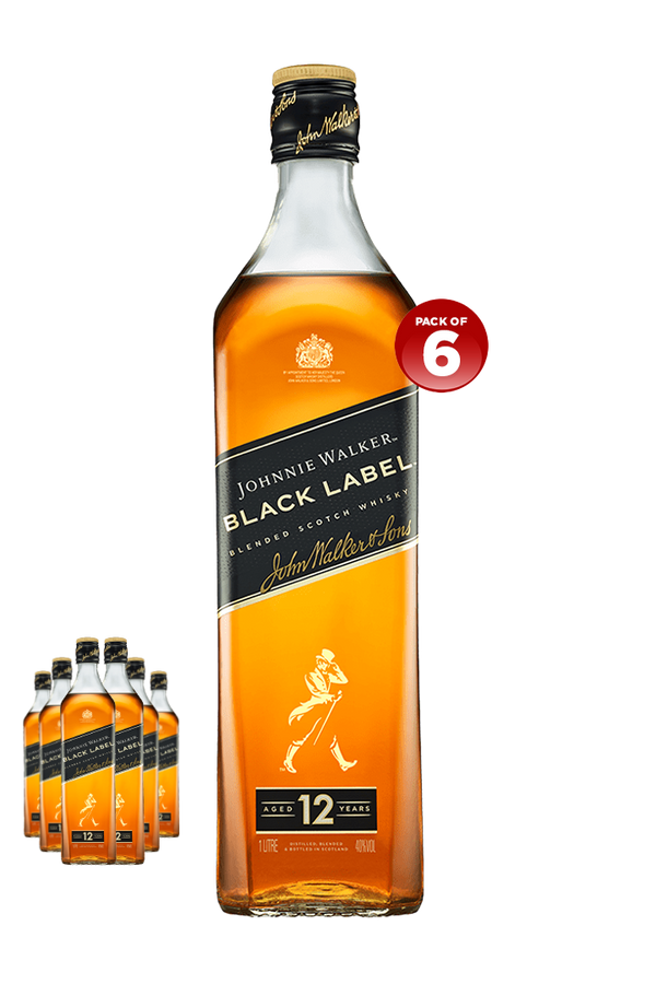 Johnnie Walker Black Label 1L (PACK OF 6)
