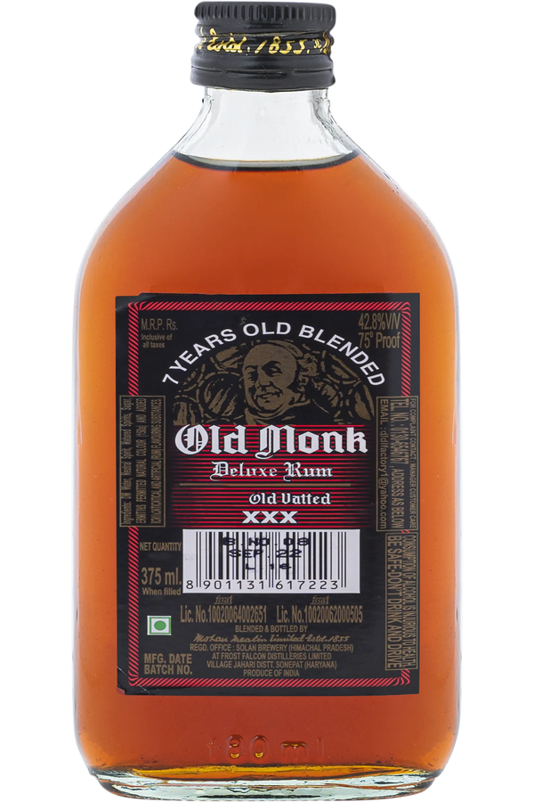 Old Monk Rum Flat Bottle 37.5CL