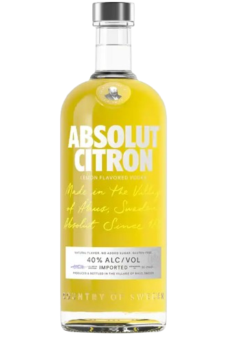Absolut Citron lemon flavoured Swedish vodka 1 litre bottle