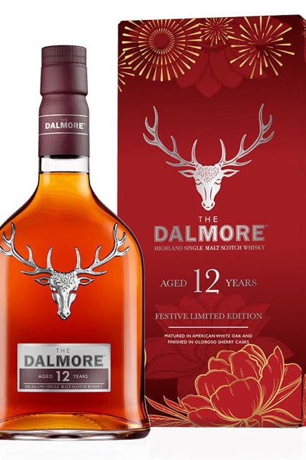The Dalmore 12 year old Highland single malt Scotch whisky 700ml bottle with silver stag