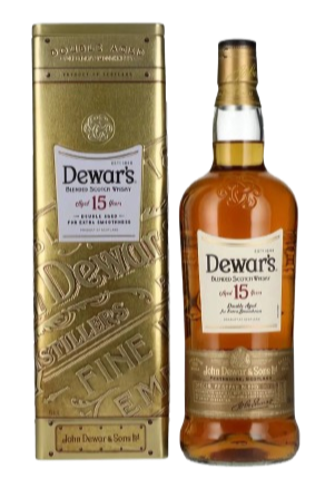 Dewar's 15 year old double aged blended Scotch whisky 1 litre bottle