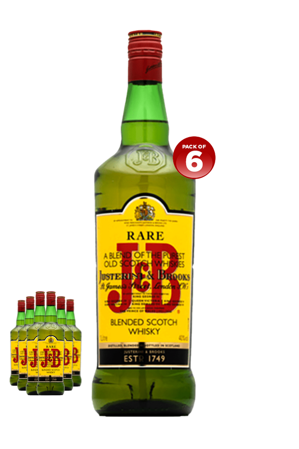 J&B Rare Blended Scotch Whisky 1L (PACK OF 6)