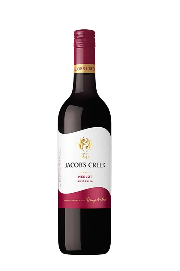 Jacob's Creek Classic Merlot 2024 Australian Merlot red wine 750ml glass bottle