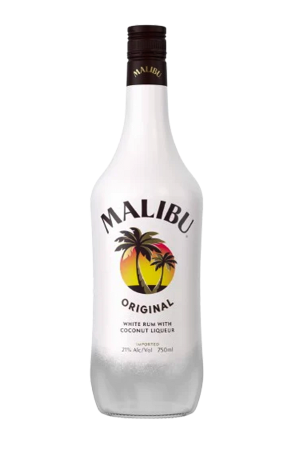 Malibu Caribbean coconut flavoured rum 1 litre white bottle