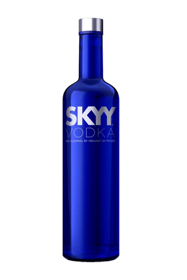 SKYY American vodka 1 litre cobalt blue bottle