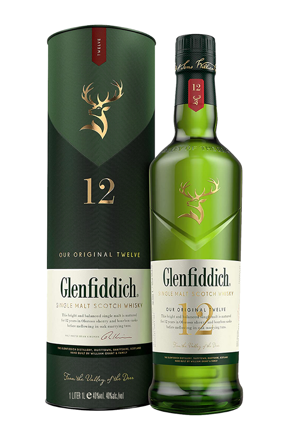 [未開栓］Glenfiddich シングルモルトウイスキー 1L Wine and Beyond - GLENFIDDICH 12YR SINGLE MALT SCOTCH WHISKY 1.14L