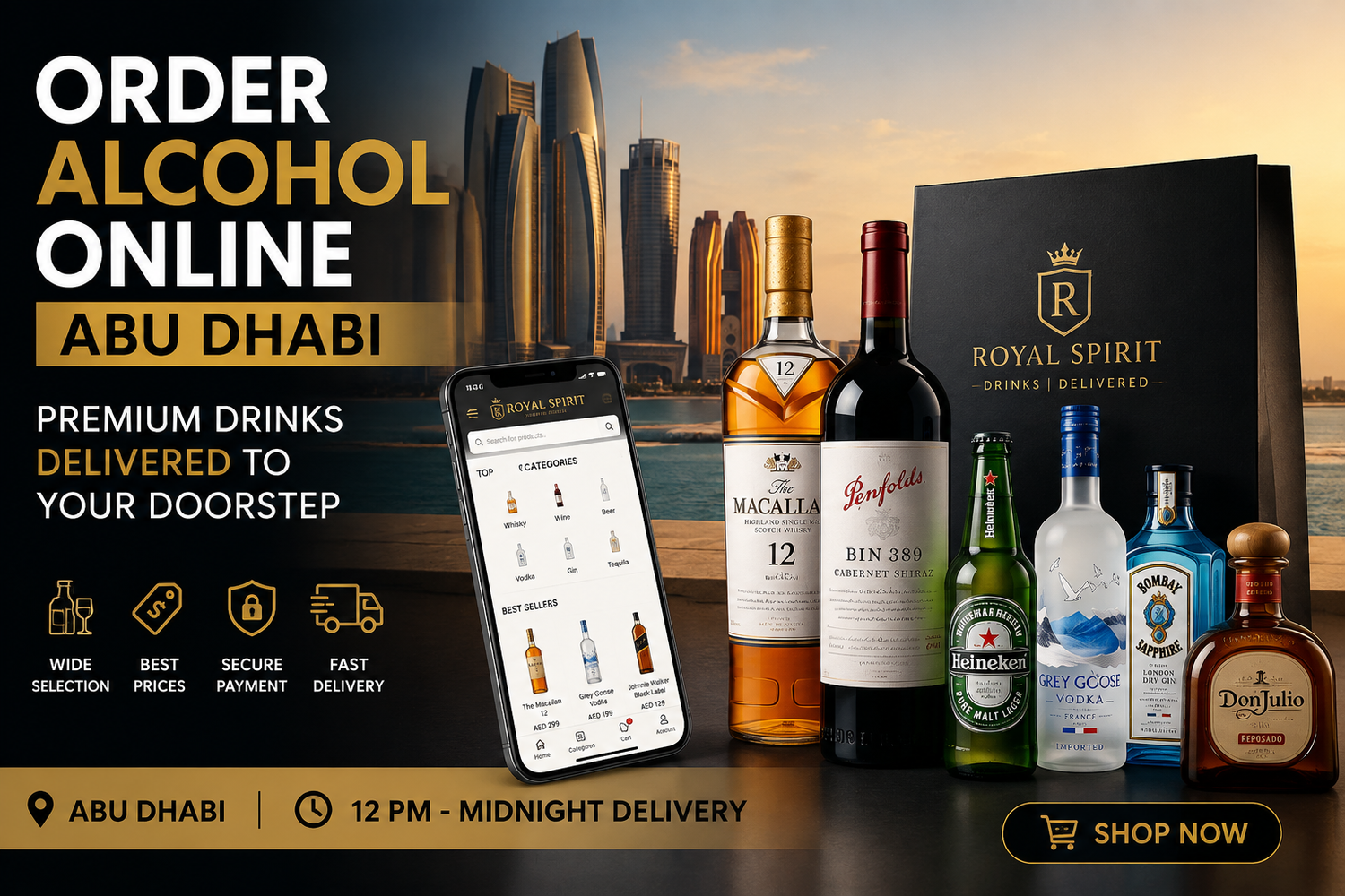 order alcohol online in Abu Dhabi