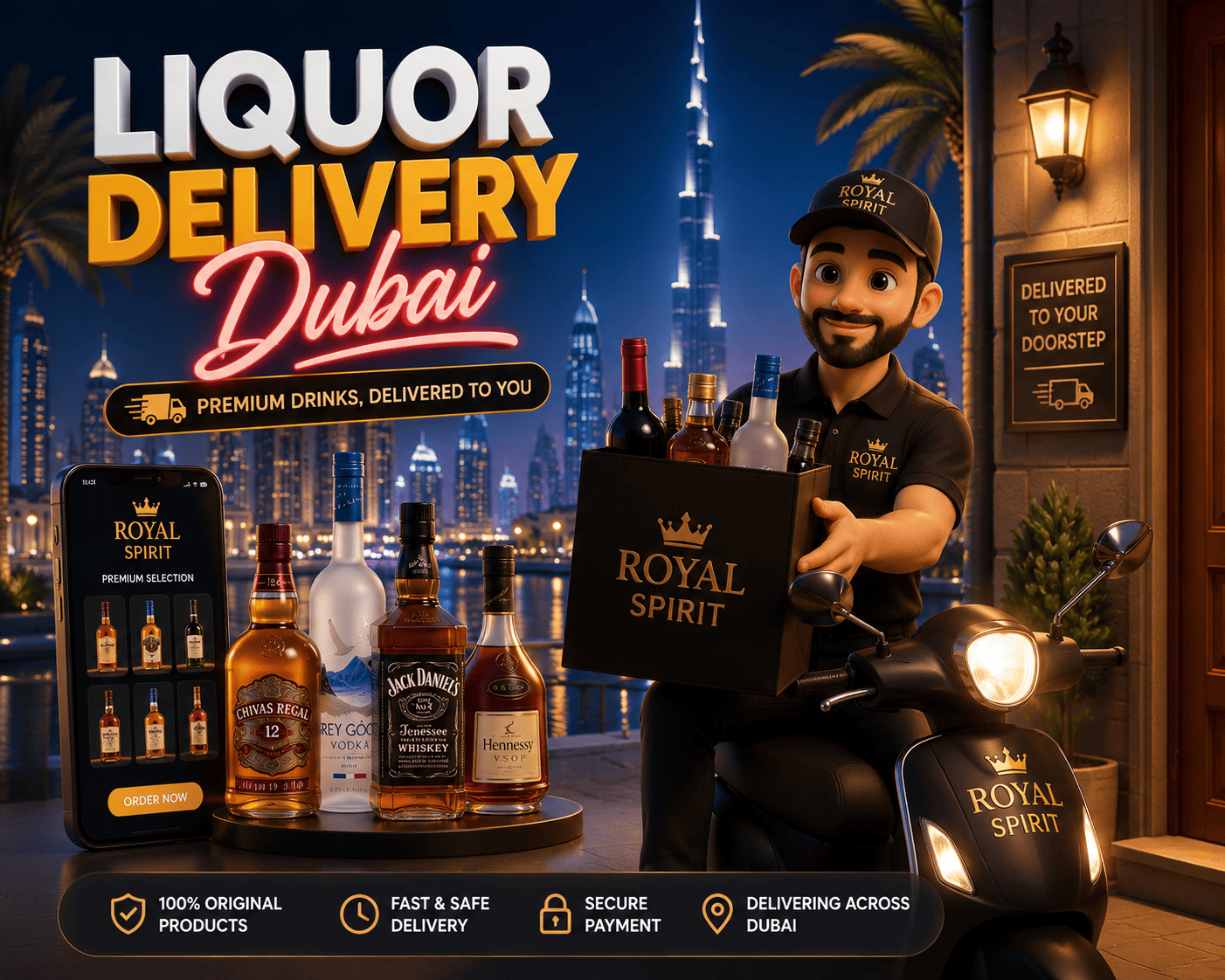 Liquor Delivery Dubai – Convenient Online Ordering with Royal Spirit
