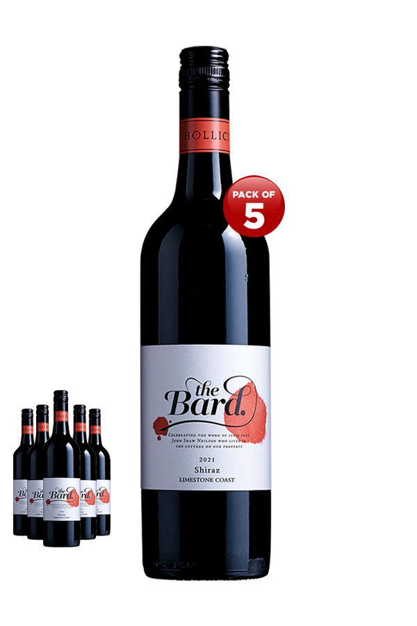 Hollick The Bard Shiraz 2021 75CL (Pack of 5)