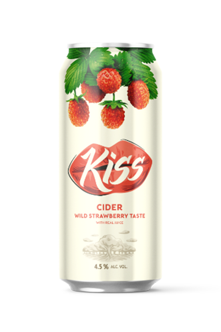 KISS CIDER WILD STRAWBERRY 50CL