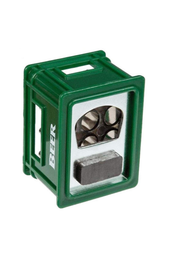 Mini beer crate bottle opener green