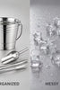 Stainless Steel Ice Bucket Set with Ice Scoop & Tongs, 3pcs Set