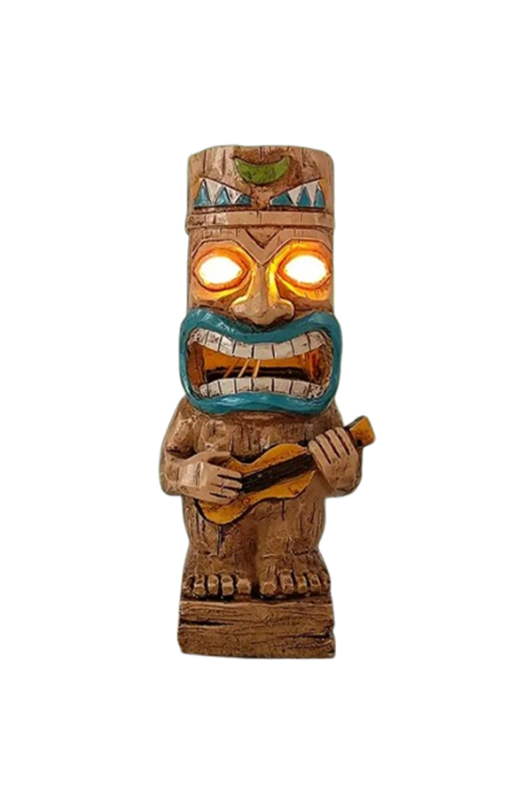 Tiki Statue Solar Light Oudoor Decoration (1pc)