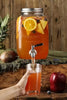 Square Glass Beverage Dispenser 4L with Tap