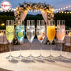 Transparent Champagne Flute Glasses 6pcs Set