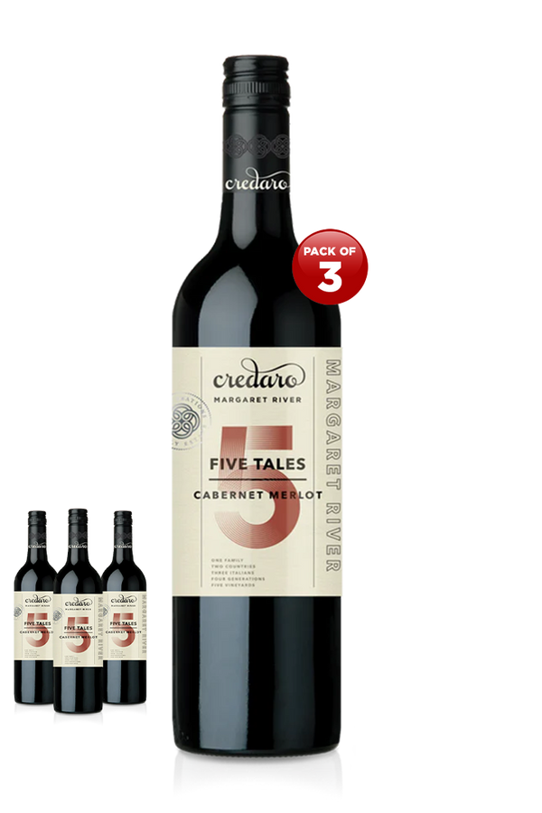 Credaro Five Tales Cabernet Merlot 2023 75CL Pack of 3