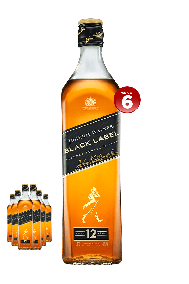 Johnnie Walker Black Label  1L (PACK OF 6)