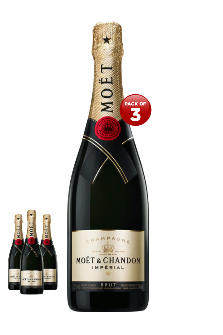 Moet & Chandon Champagne 75CL Pack of 3