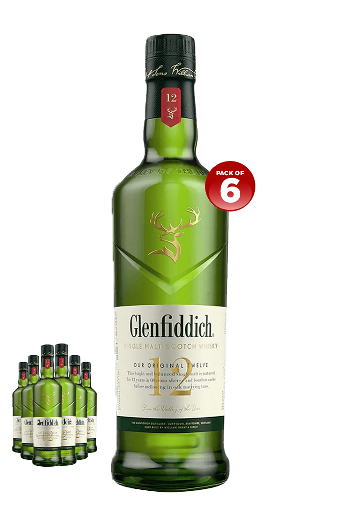 Glenfiddich 12YO Single Malt 1L (PACK OF 6)