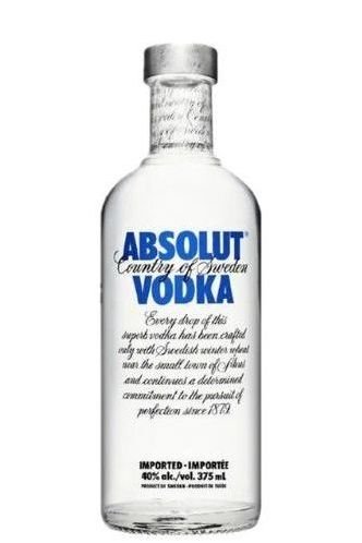Absolut Blue original Swedish vodka 375ml half bottle