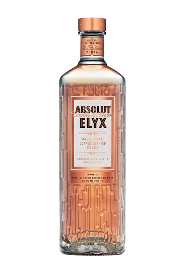 Absolut Elyx single estate Swedish vodka 1 litre bottle