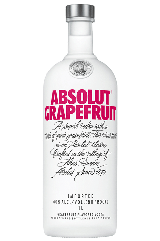 Absolut Grapefruit flavoured Swedish vodka 1 litre bottle