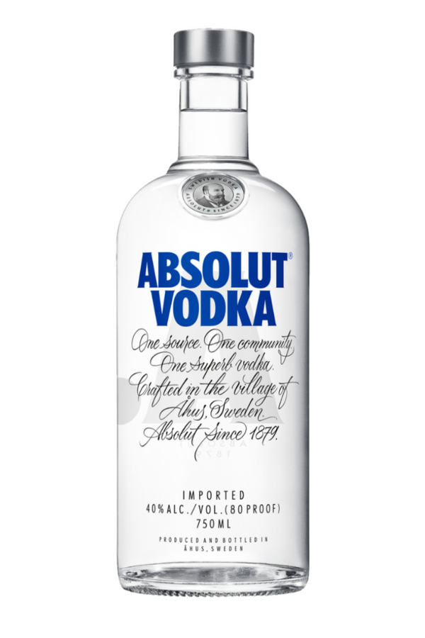 Absolut Blue original Swedish vodka 750ml bottle