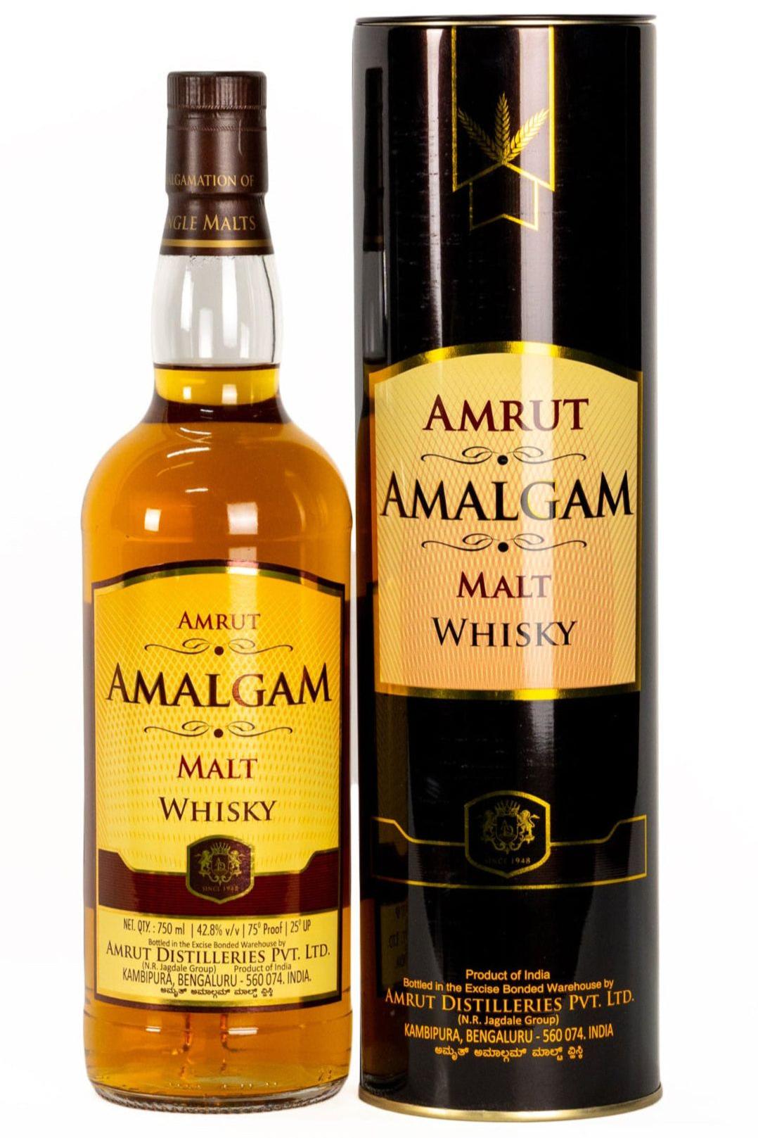 Amrut Amalgam blended malt Indian whisky 750ml bottle