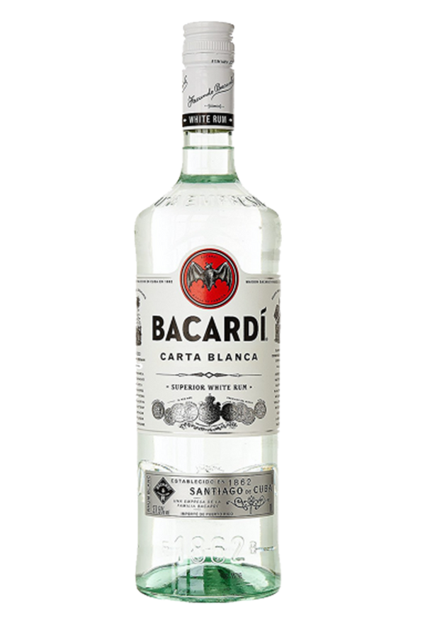 Bacardi Carta Blanca white rum 1 litre bottle