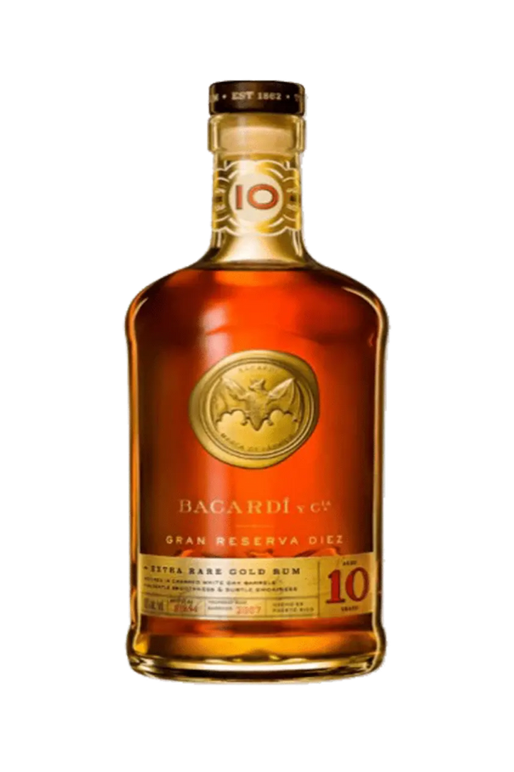 Bacardi Gran Reserva Diez 10 year old rum 750ml bottle