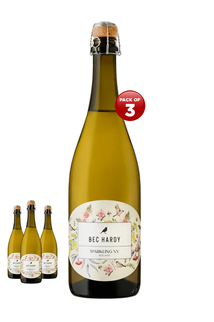 Bec Hardy Garden Series Sparkling NV Australian Sparkling wine pack of 3 x 750ml glass bottles