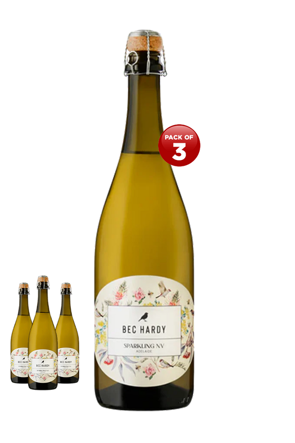 Bec Hardy Garden Series Sparkling NV Australian Sparkling wine pack of 3 x 750ml glass bottles