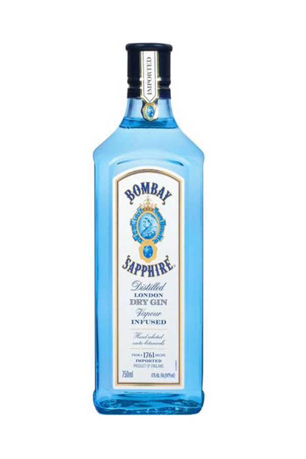 Bombay Sapphire London Dry Gin 750ml blue glass bottle