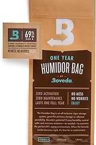 Boveda small resealable humidor bag for storing cigars with humidity pack
