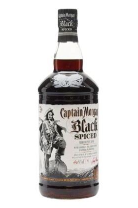 Captain Morgan Black Spiced rum 1 litre bottle
