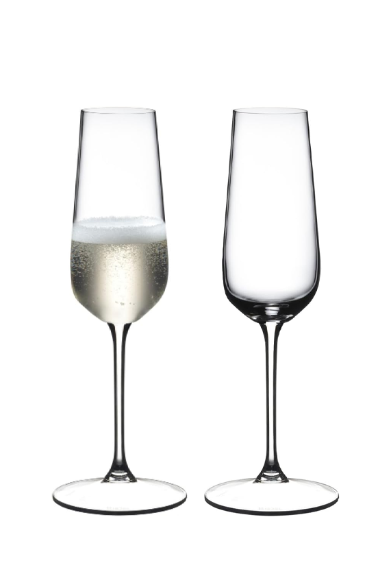 2pc Classic Champagne Flutes, Elegant Reusable Toasting Glasses, Clear Stemmed Drinkware Set