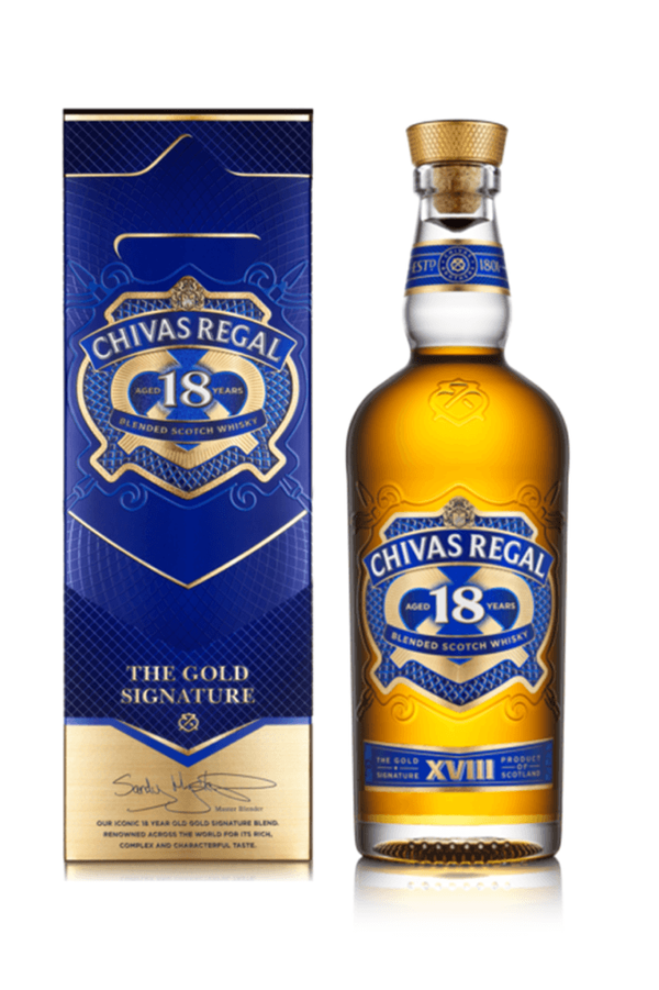 Chivas Regal 18 year old blended Scotch whisky 750ml bottle
