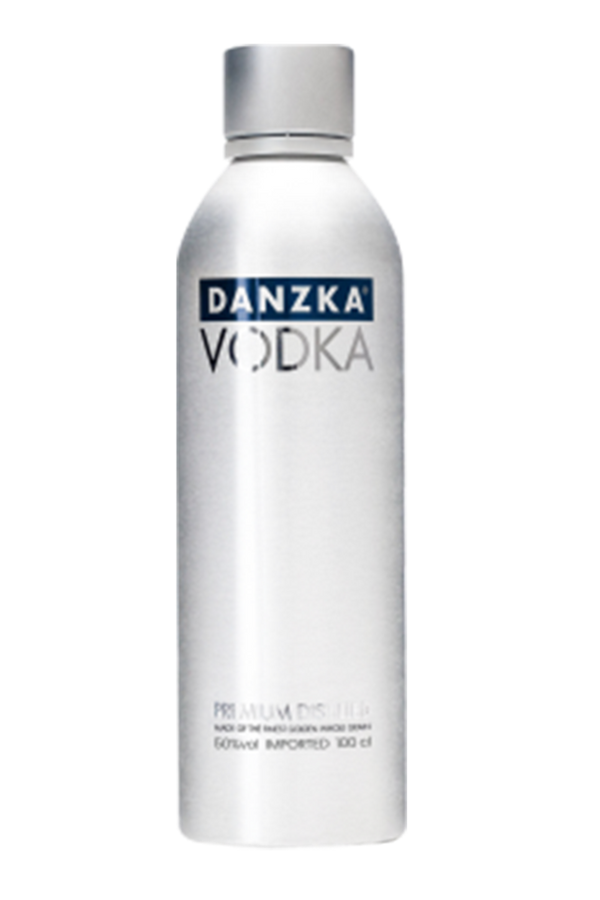 Danzka Blue Danish vodka 1 litre aluminium bottle