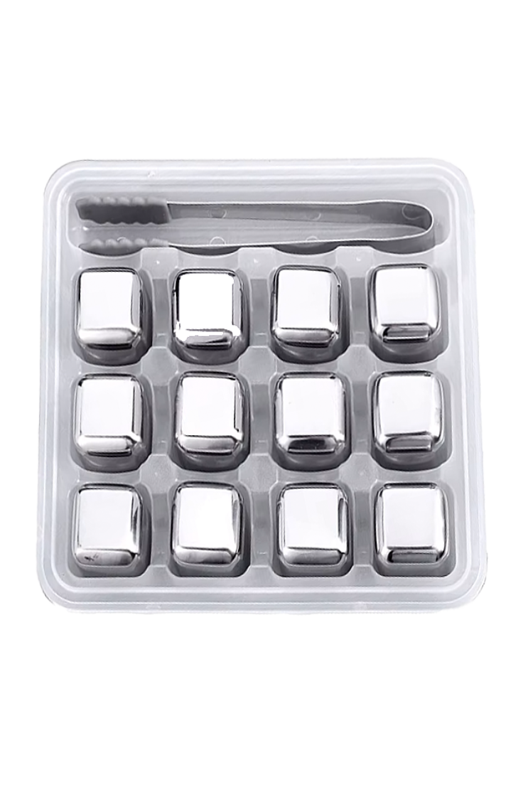 4/8/12pcs Food Grade 304 Stainless Steel Ice Cubes