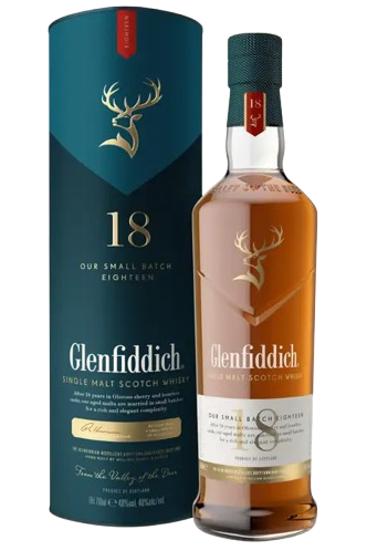 Glenfiddich 18 Year Old Single Malt Scotch Whisky-1L