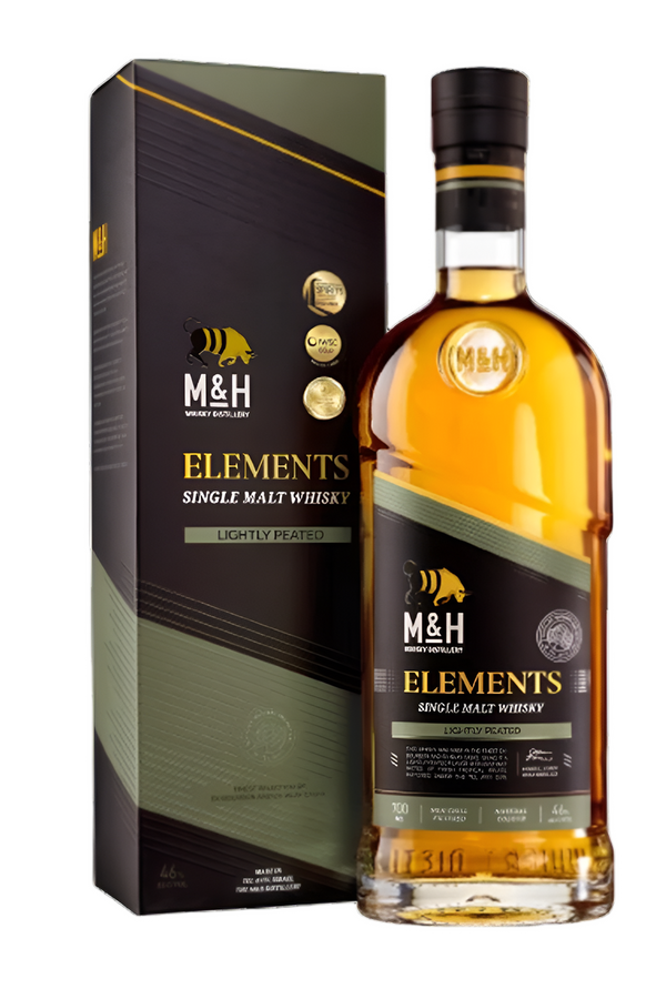 M&H Elements Peated Cask S-Malt 70Cl