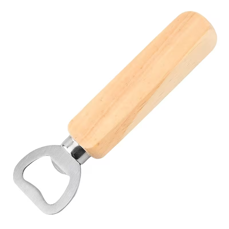 Royal Spirit Stainless Steel Bottle Opener with Wooden Handle