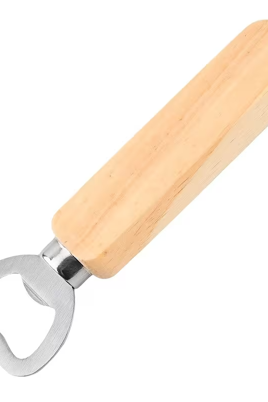 Royal Spirit Stainless Steel Bottle Opener with Wooden Handle