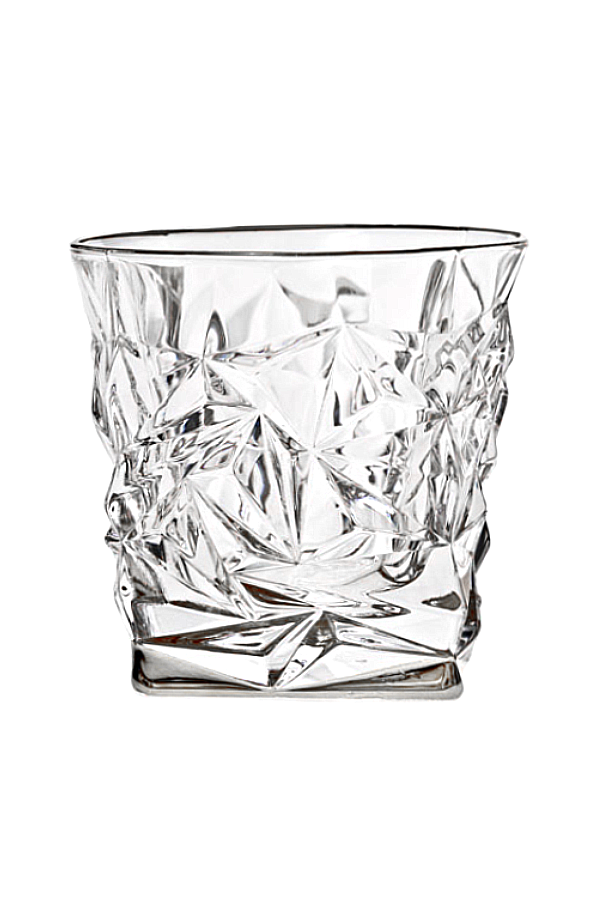 Whiskey Glass With Ribbed Design (1pc)