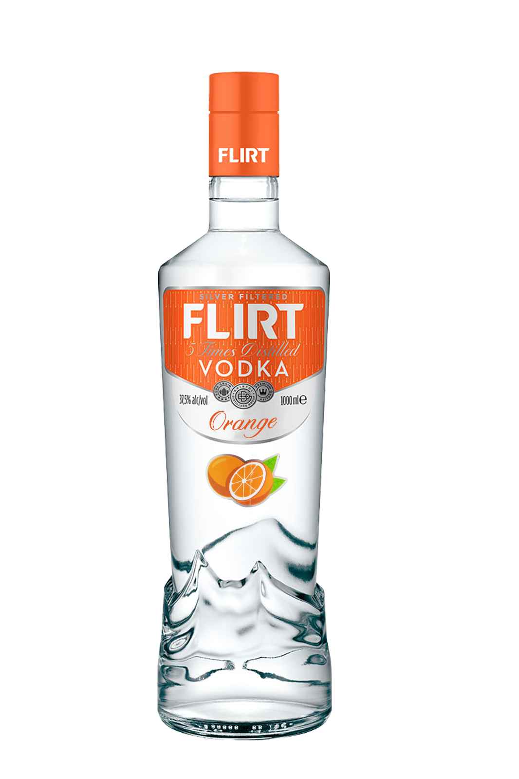 Flirt Orange flavoured Bulgarian vodka 1 litre bottle