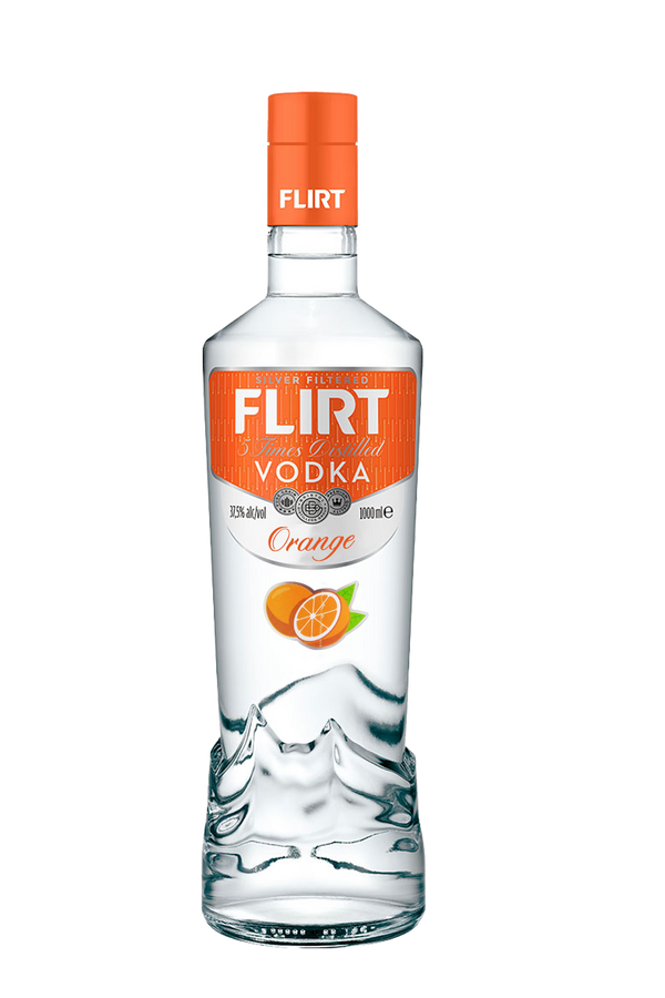 Flirt Orange flavoured Bulgarian vodka 1 litre bottle
