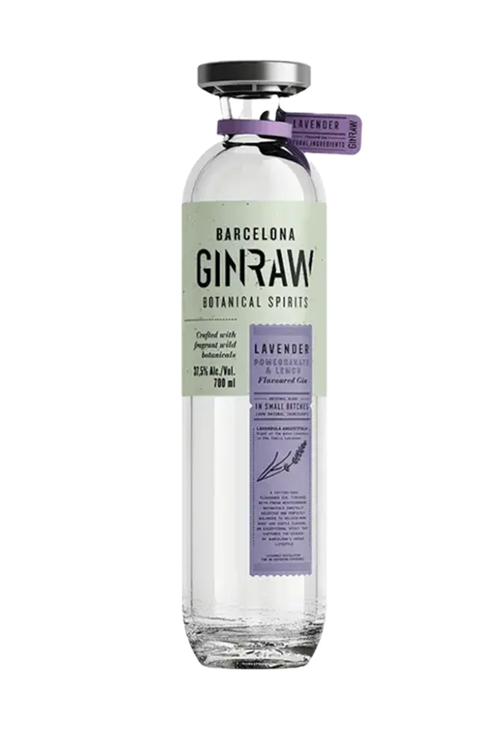 Ginraw Lavender Barcelona gastronomic gin 700ml bottle