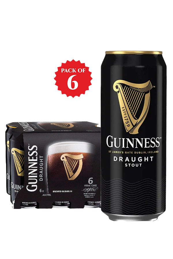 Guinness Draught Irish dry stout 440ml can with nitrogen widget