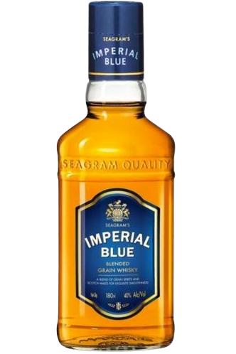 Imperial Blue Indian blended whisky 180ml bottle