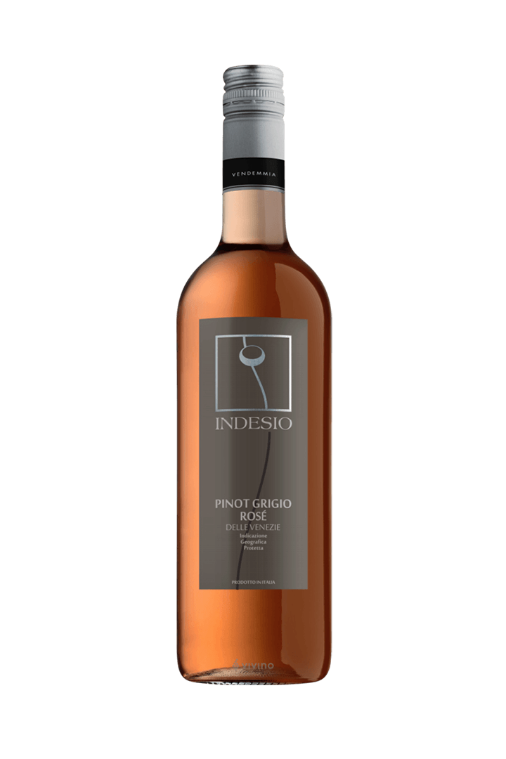 Indesio Pinot Grigio Rosé DOC 2023 Italian Pinot Grigio rosé wine 750ml glass bottle